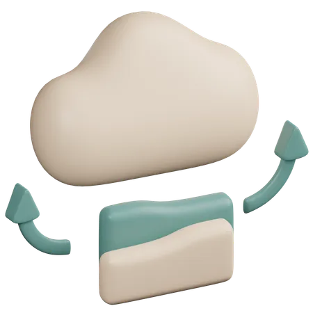 Cloud Storage  3D Icon