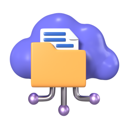 Cloud Storage  3D Icon