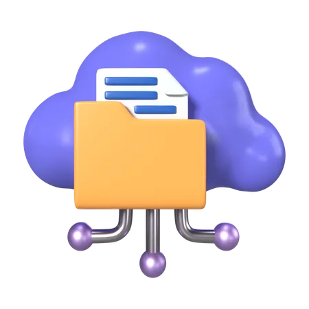 Cloud Storage  3D Icon