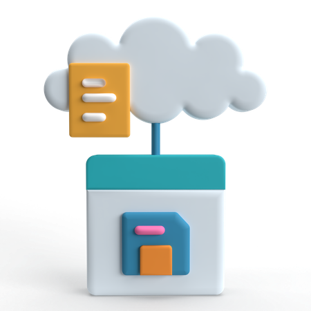 Cloud Storage  3D Icon