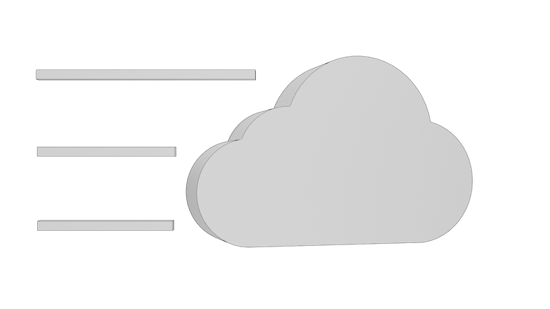 Cloud Storage  3D Illustration