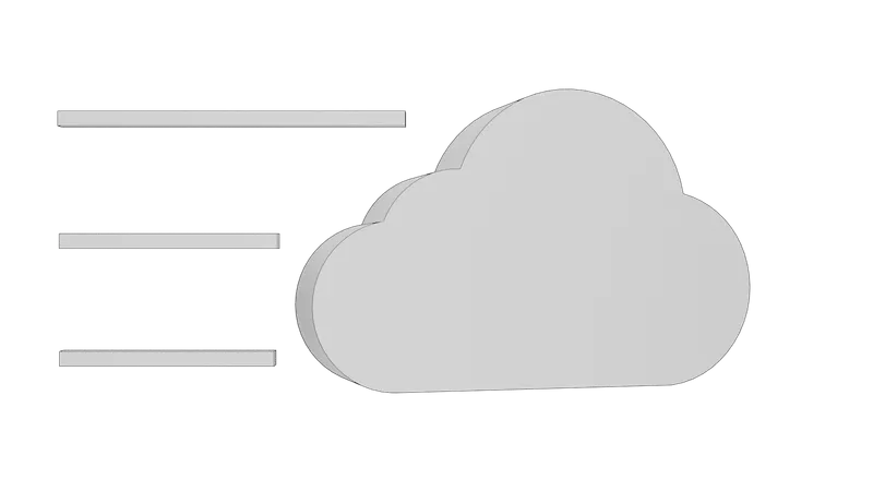 Cloud Storage  3D Illustration