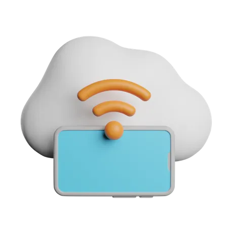 Cloud Storage Network 3D Icon