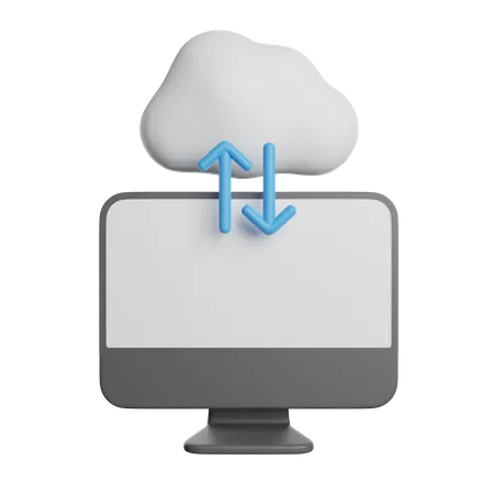Cloud Storage Database 3D Icon