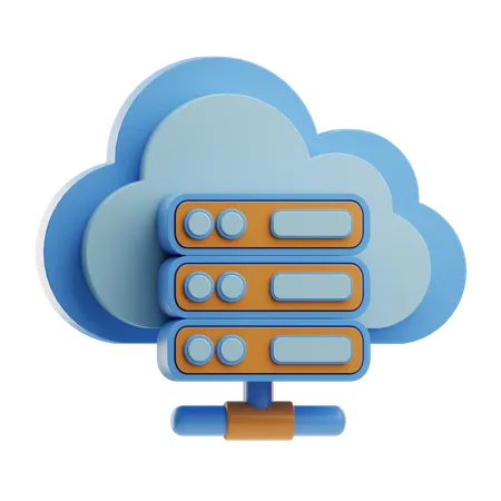 Cloud Storage Data Management  3D Icon