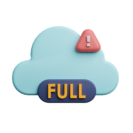 Cloud Storage Full  3D Icon