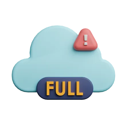Cloud Storage Full  3D Icon