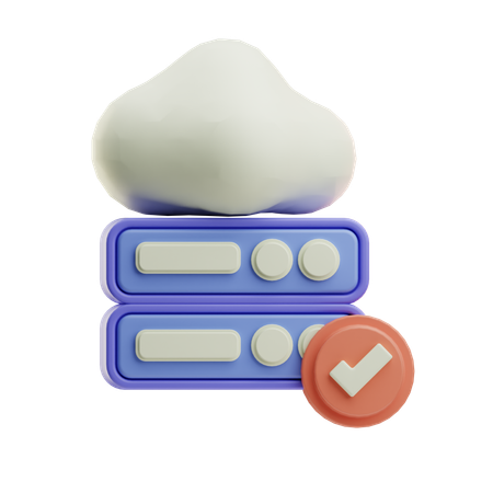 Cloud Storage Server  3D Icon