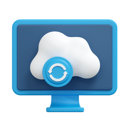 Cloud storage syinc  3D Icon