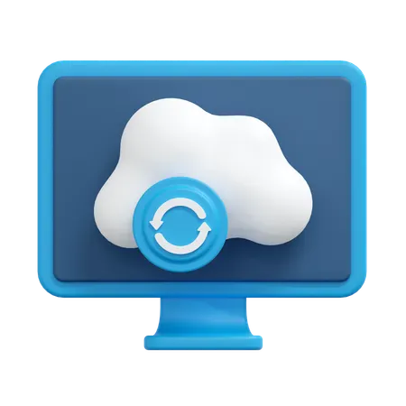 Cloud storage syinc  3D Icon