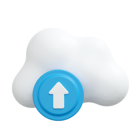 Cloud storage upload  3D Icon
