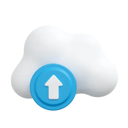 Cloud storage upload  3D Icon