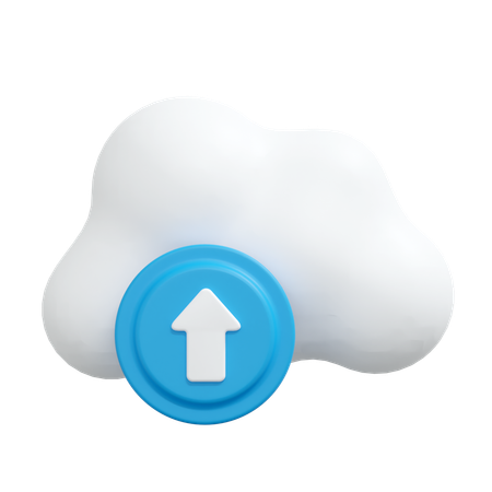 Cloud storage upload  3D Icon