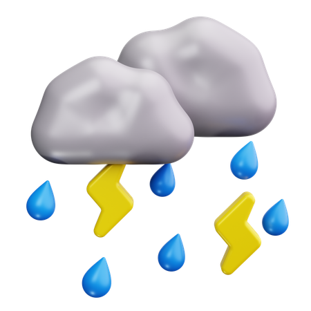 Cloud Storm  3D Icon