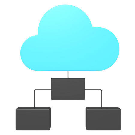 Cloud Structure  3D Icon