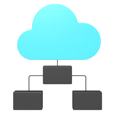 3 D Icon Of Cloud Structures 3D Icon