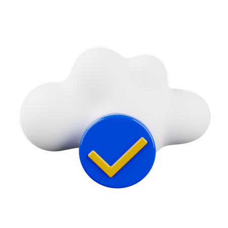 Cloud Succes  3D Icon