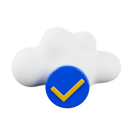 Cloud Succes  3D Icon