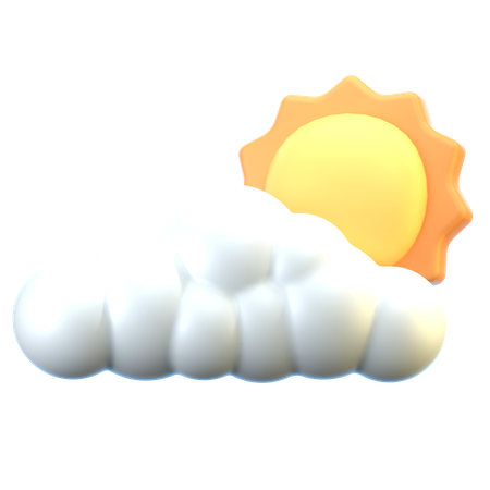 Cloud Sun  3D Icon