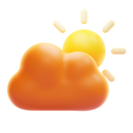 CLOUD & SUN  3D Icon