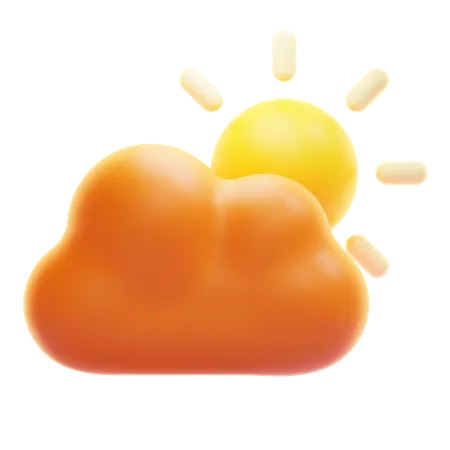 CLOUD & SUN  3D Icon