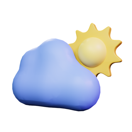 Cloud Sun  3D Icon