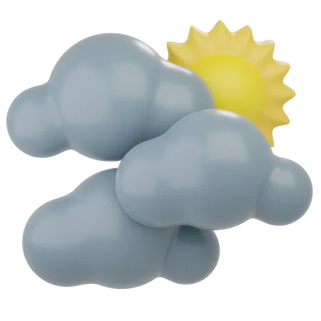 Cloud Sunny Day  3D Icon