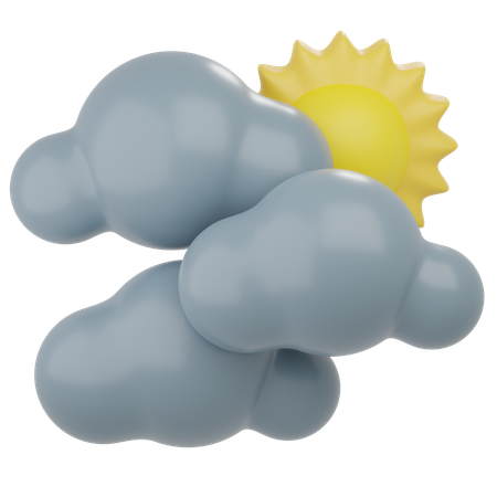 Cloud Sunny Day  3D Icon