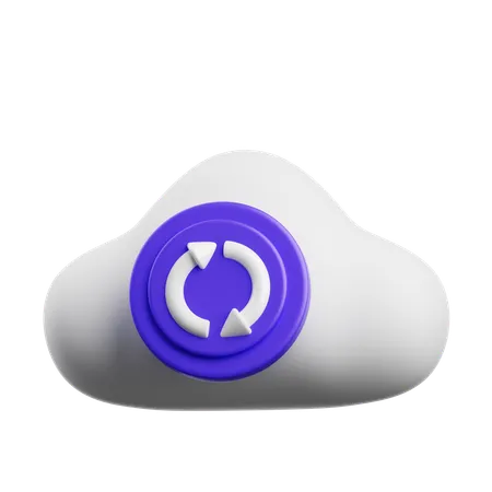Synchronisation cloud  3D Icon