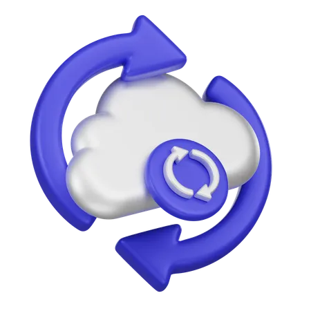 Explore Seamless Data Transfer With A 3 D Rendered Cloud Sync Icon Elevate Your Projects With This Modern Tech Inspired Design For Web Presentations And Digital Innovation 3D Icon