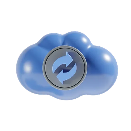 Cloud Sync 3 D Icon 3D Icon