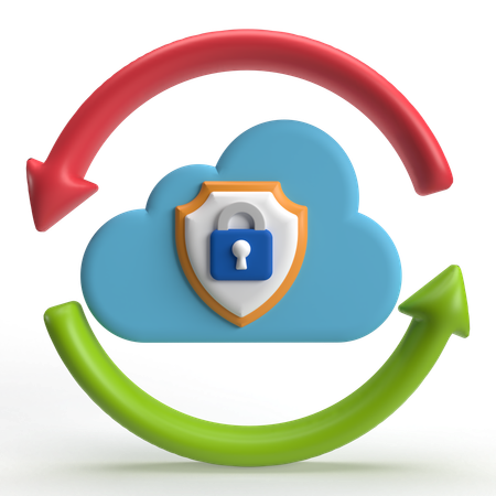 Cloud Sync  3D Icon