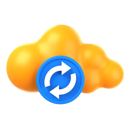 Cloud Sync  3D Icon