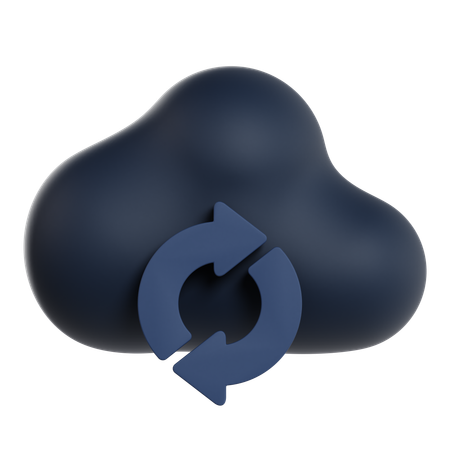 Cloud Sync  3D Icon