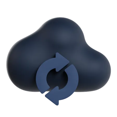 Cloud Sync  3D Icon