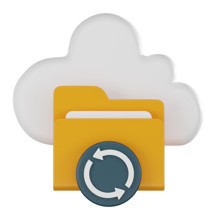 Cloud Sync  3D Icon