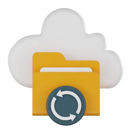 Cloud Sync  3D Icon