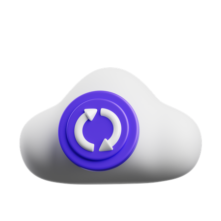 Cloud Sync  3D Icon