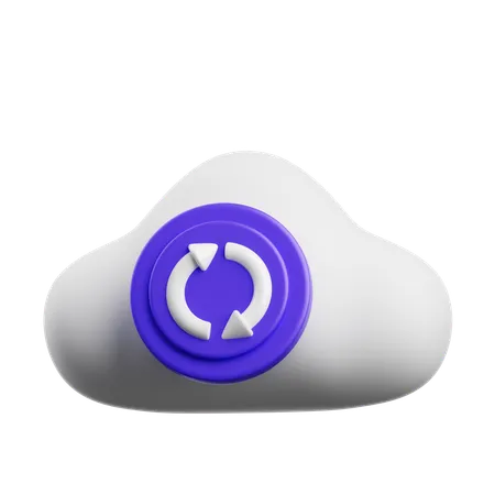 Cloud Sync  3D Icon