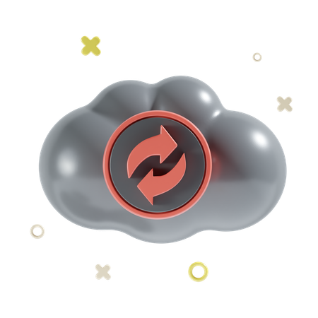 Cloud Sync  3D Icon