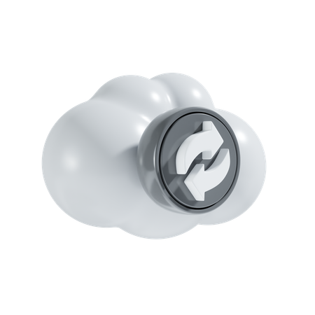 Cloud Sync  3D Icon