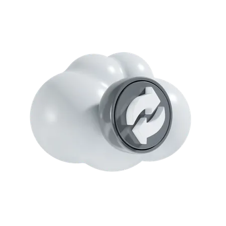 Cloud Sync  3D Icon