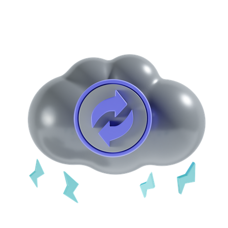 Cloud Sync  3D Icon