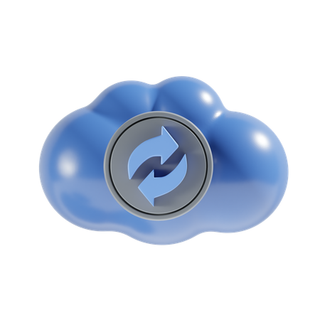 Cloud Sync  3D Icon