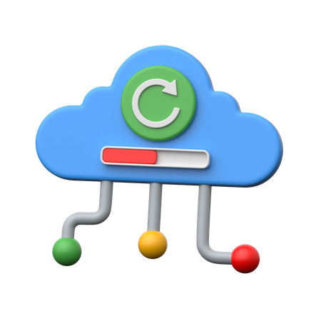 Cloud Sync  3D Icon