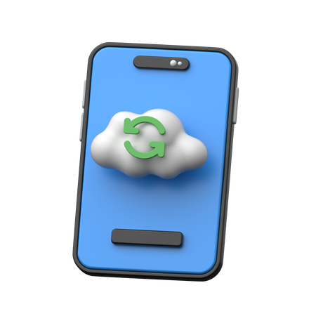 Cloud Sync  3D Icon