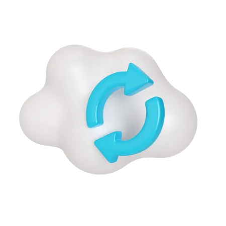 Cloud Sync  3D Illustration