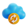 cloud sync 3d illustration