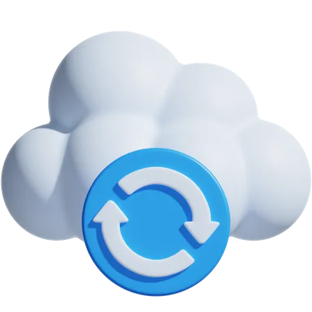 Synchronisation cloud  3D Icon