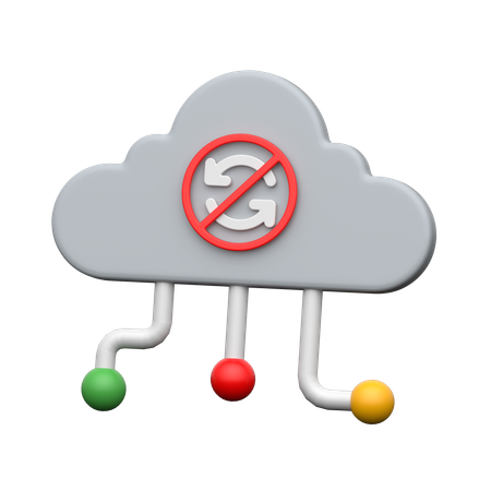Cloud Sync Disabled  3D Icon